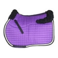 thumbnail image 4 of Horse English Quilted All-Purpose Fleece Cotton Comfort Saddle Pad Purple 72TS36PR, 4 of 5