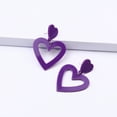 thumbnail image 3 of Decodeary Love Heart Earrings Set Lightweight And Easy To Wear Multiple Colors Available Green, 3 of 6