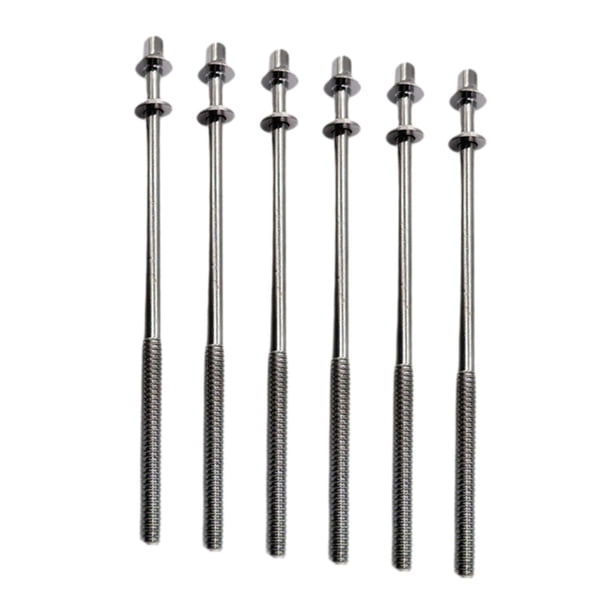 6 varillas de tensión para tambor con arandelas, pernos de orejeta de tambor de 5 mm, tornillos de fijación para tambor M5x110mm