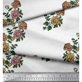 thumbnail image 3 of Soimoi Rayon Fabric Leaves & Floral Block Print Fabric by The Yard 42 Inch Wide, 3 of 3
