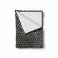 thumbnail image 2 of Lattice Soft Flannel Fleece Throw Blanket, Abstract Triangle Shapes with Twisted Lines Geometric Grid Tiles, Cozy Plush for Indoor and Outdoor Use, 50" x 70", Charcoal Grey Eggshell, by Ambesonne, 2 of 6