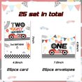 thumbnail image 7 of Two Fast Birthday Party Invitations Cards with Envelopes, 25 Set Of Race Car 2nd Birthday Invitation Cards for Two Year Old Boy Birthday Supplies, 7 of 7