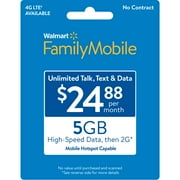 Wmt Family Mobile Pr Wfm $25 Unlimited Card