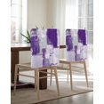 thumbnail image 5 of nqOlkjepod Purple Chair Covers Set of 8, Decorative Chair Back Cover, Modern Geometric Grey Oil Painting Abstract Dining Room Chair Slipcovers Removable Chair Protectors Covers for Party Banquet, 5 of 7