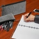 thumbnail image 5 of Organizador de bolígrafos compacto con cremallera para accesorios, ideal para la escuela o la oficinaGris oscuro, 5 of 5