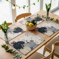 thumbnail image 5 of Fall Pumpkin Navy Blue Placemats Set of 2, Rustic Botanical Autumn Thanksgiving Washable Wipeable Table Mats for Dining Tables, Indoor Outdoor Kitchen Place Mats for Holiday Party Table Decor, 5 of 9