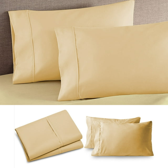 Iuhan Taies d'Oreiller Grand Lit, Lot de 2, Housses d'Oreiller en Microfibre Brossée Douce 20x36 Pouces, Protège-Oreillers à Rabat, Literie Résistante au Rétrécissement et à la Décoloration pour Lit, Sofa, Chambre d'Amis