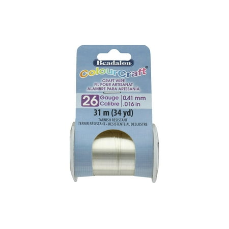 Beadalon ColourCraft Wire 26ga Silver 34yd