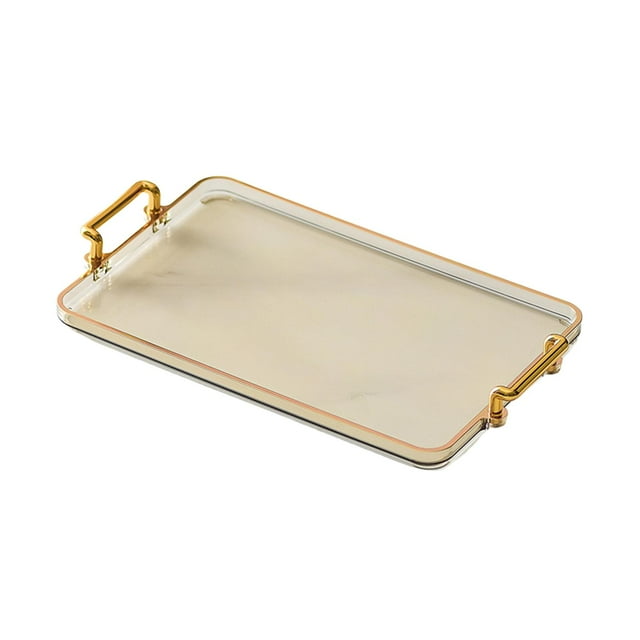 Bandeja de servicio de granja estilo nórdico Sunnimix Bandeja de almacenamiento marrón claro