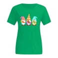 thumbnail image 3 of Économies d'Été FY24 Hauts de Pâques pour Femmes, PEZHADA Femmes Décontracté Grande Taille Imprimé Col Rond Manches Courtes T-Shirts de Pâques Chemisiers Hauts T-Shirt Graphique Hauts Vert TTG, 3 of 5