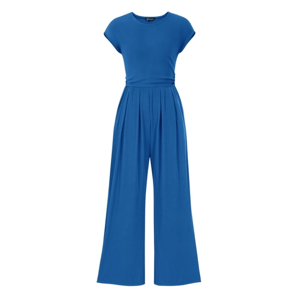 Mono Prefiero Jardín PRETTYGARDEN Azul Pierna Ancha Talla L