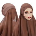 thumbnail image 2 of Bangcool Headwrap Scarf Solid Color: Chiffon Long Head Wrap African Head Scarf for Ladies, 2 of 4