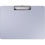 Officemate Aluminum Coated Plastic Clipboard, Landscape Size, 11" x 8.5", Low Profile Clip, Silver (83028)
