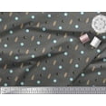 thumbnail image 2 of Soimoi Gray Rayon Crepe Fabric Circle & Oval Geometric Print Sewing Fabric Yard 46 Inch Wide, 2 of 3