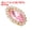 Pink, variant on Uxcell Horse Eye Sew on Rhinestones Crystals Glass Gems Metal Base Flatback Diamond for DIY Crafts Sewing Multicolor