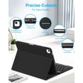 thumbnail image 3 of Magnetic Keyboard Mouse Combo Folio with RGB Backlight Keypad & Pen Slot for iPad 10 / iPad 11 A16, iPad Air 4 / Air 5, iPad Air 11 M2/M3/M4，Black, 3 of 9