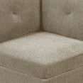thumbnail image 3 of Benjara Fabric Corner Wedge with Tufted Back Pillow, Gray, 3 of 5