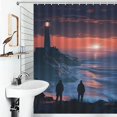 thumbnail image 4 of Sunset Lighthouse Shower Curtains - Bath Shower Curtain Set with 12 Hooks for Adults Kids Bathroom Decor Accessories, 4 of 7