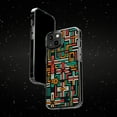 thumbnail image 6 of DistinctInk Clear Hybrid Case for Apple iPhone 12 (6.1" Screen) - Title: "Vibrant Hues of Minimalist Crosses - Wireless Charging Compatible, 6 of 8