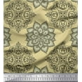 thumbnail image 1 of Soimoi Poly Georgette Fabric Floral Mandala Print Fabric by the Yard 42 Inch Wide, 1 of 1