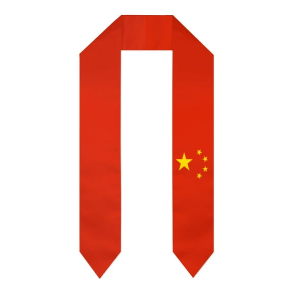 china Flag Thick Graduation Sash Stole Scarf Double Sided Honor Stole For Graduation Students Class Of 2024