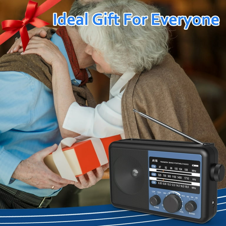 Jazmm Portable AM SW FM 3-Band Shortwave Radio, USB-C Fast
