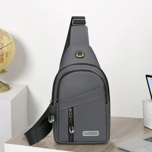 Mejor bandolera para hombres y mujeres - Bolsa deportiva para el pecho con múltiples bolsillos, correa ajustable para correr, senderismo y uso diario