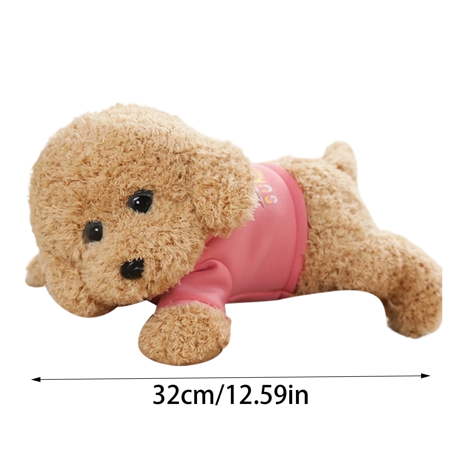 zhonghuaying Dog Stuffed Animal, Golden Doodle Puppy Plush Toy with Realist Weighted Soft dog stuffed gift for boys girls11 inches (I)
