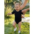 thumbnail image 6 of Cenuakty Infant 0-18M Baby Summer Jumpsuit Solid Color Ribbed Short Sleeve Round Neck Romper Cute Bodysuit, 6 of 9