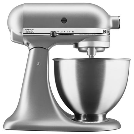 KitchenAid Deluxe 4.5 Quarts Silver Tilt-Head Stand (Best Price On Kitchenaid Mini Mixer)