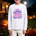 thumbnail image 2 of KPOPLK Halloween T-Shirt for Kids Funny Pattern Long Sleeve Ghost Graphic Tee Tops for Girls Boys(9-10 Years,White), 2 of 5