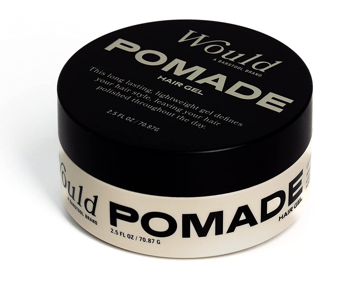Would Pomade Hair Gel for Men by Barstool Sports,  fl. oz., Natural  Matte or Glossy Finish in Cream or Gel Forms, Water Based Medium Hold,  Lightweight, Flexible, Soft Touch, No White