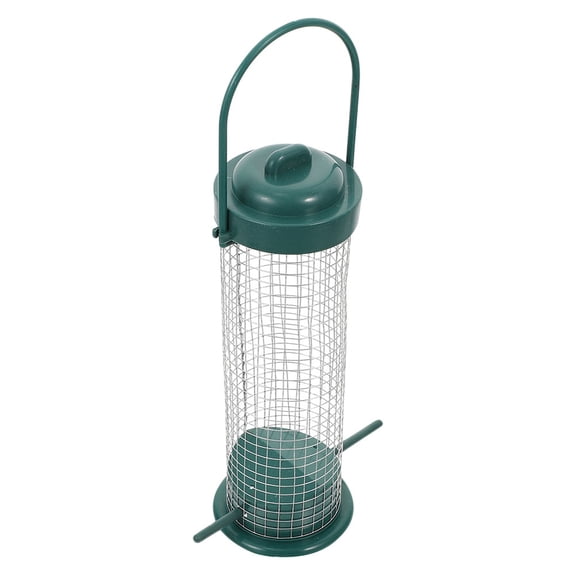 YSNOOWE Hanging Bird Feeder Garden Style Green Iron Wire 1Set 8.7x3.1x3.1in