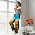 thumbnail image 4 of KLL Womens Clear Sky Sunflower Print Pajama Pants Soft Pajama Bottoms for Women Cozy Lounge Pants, 4 of 5