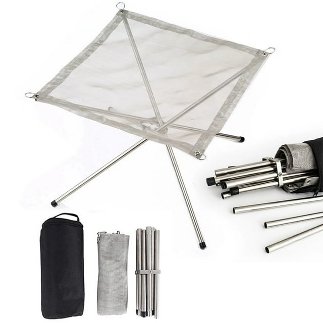 Coofit Steel Mesh Fireplace Foldable Mesh Fire Pit Camping Fire Pit for Outdoor