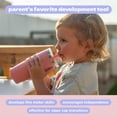 thumbnail image 6 of YAYA My First Travel Tumbler for Preschool & Kids 3+, Insulated Stainless Steel Tumbler with Reusable Silicone Straw & Spill-Proof Lid, Cup Holder Compatible, BPA-Free, 12oz, Plaid Bows, 6 of 8