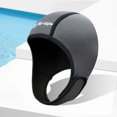thumbnail image 4 of Gorro de natación con capucha de neopreno de 2mm cubierta elástica para cabeza de surf para deportes acuáticos, 4 of 8