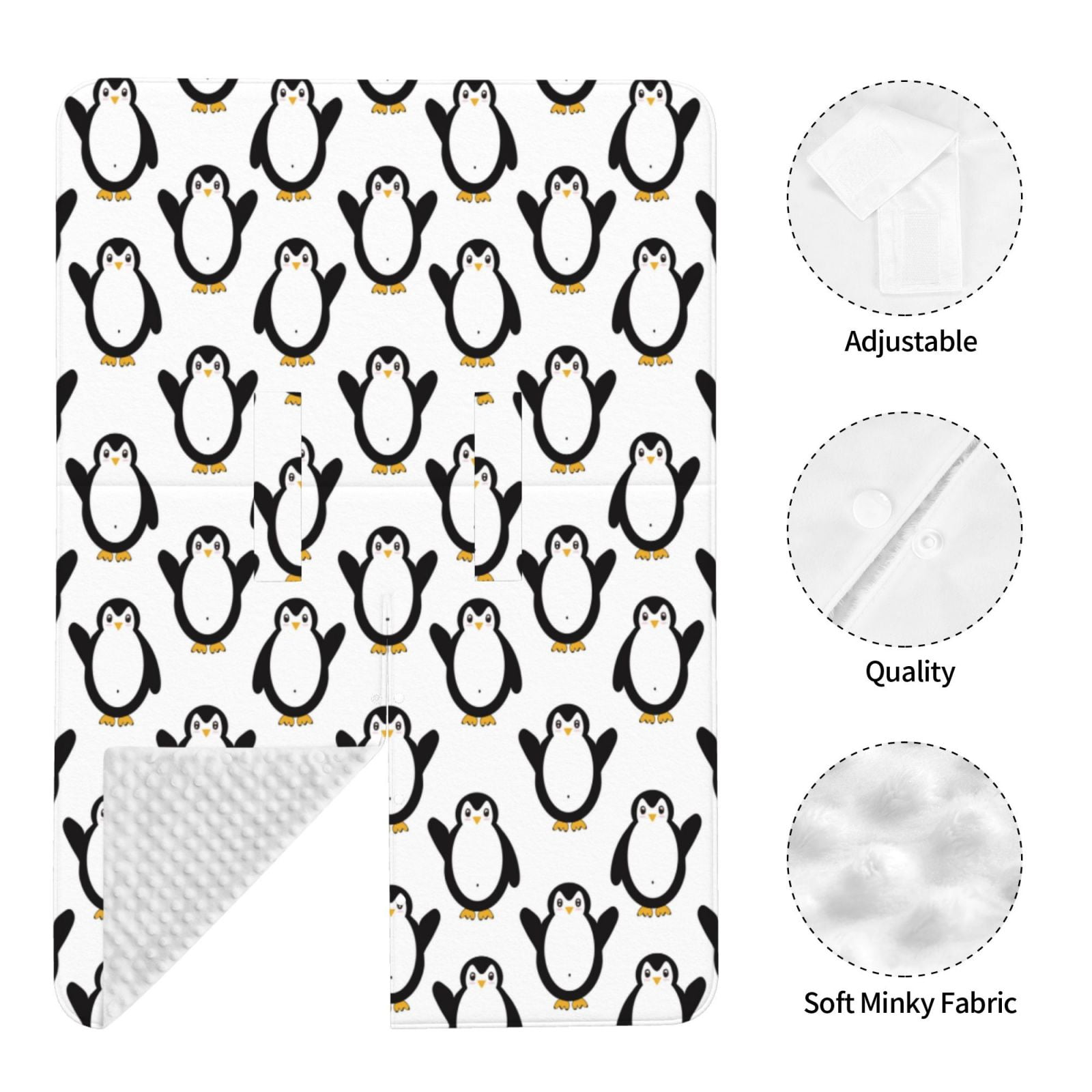Naloa Lovely Penguin Baby Car Seat Cover, Breathable Baby Carrier Cover, Multiuse Baby Carrier Cover & Nursing Breastfeeding Cover