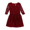 thumbnail image 1 of Kensie Womens Flare Lace A-line Dress, Red, Large, 1 of 1