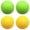 Green & Yellow-4Pcs, variant on 2.48" Massage Lacrosse Ball – Deep Tissue Trigger Point Massage Ball for Sore Muscles, Shoulders, Neck, Back, Foot, Myofascial Release, Yoga & Muscle Knots