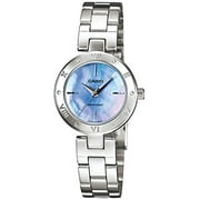 Casio Women's LTP1342D-2C Silver Stainless-Steel Quartz Watch with Blue Dial