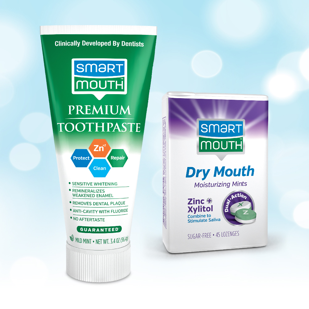Dry Mouth Relief Mints and Premium Toothpaste for 24 Hour Bad Breath