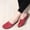 Red, variant on Women Hollow Floral Cutout Leather Mule Slides Closed Toe Casual Flat Shoes Coffee 9.5