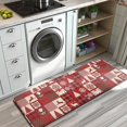 thumbnail image 3 of Red Christmas Patchwork Pattern Kitchen Rug Mat,Kitchen Runner Rugs Non Skid Washable,Decorative Kitchen Floor Mats for Kitchen,Sink,Laundry,17"x47.2", 3 of 7