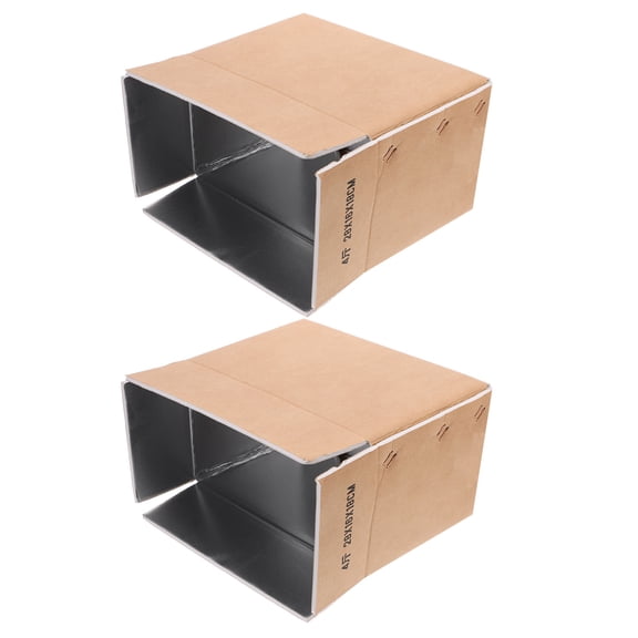 OFFIGAM 2pcs Aluminum Foil Cold Food Shipping Boxes for Distance Transport and Food Packaging Containers