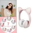 thumbnail image 4 of Niños portátiles LED que brillan intensamente auriculares auriculares de del oído de gato Rosado, 4 of 9