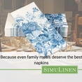 thumbnail image 4 of SimuLinen 19”x17” Signature Dinner Napkins – Blue Garden – Box of 60, 4 of 6