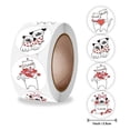 thumbnail image 4 of 500Pcs/Roll Cute for Cat Dog Thank You Stickers Round Cartoon Animal Adhesive La, 4 of 4