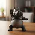 thumbnail image 5 of XIBUFE 2026 New Clumsy Yoga Hippo Resin Figurine,Whimsical Animal Statue,Resin Animal Knick-Knack for Desk Decor,Shelf Display,And Gift for Yoga Lovers Knick Knacks for Shelves, 5 of 7
