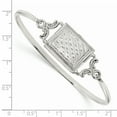 thumbnail image 2 of 925 Sterling Silver Polished Rectangular 20mm Locket Bangle Bracelet, 2 of 5